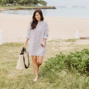 Fraiche x Priv Florence Striped Sweatshirt Dress